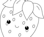 Coloriage Petite fraise kawaii