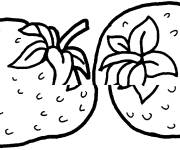 Coloriage Photo de deux fraises