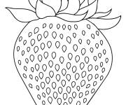 Coloriage Une grosse fraise
