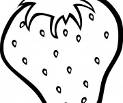 Coloriage Fruit de Fraise