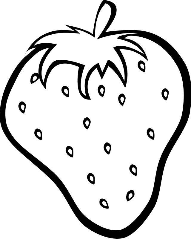 Coloriage Fruit de Fraise dessin gratuit à imprimer