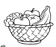 Coloriage Fruits &agrave; la cuisine