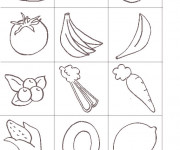 Coloriage Fruits class&eacute;s