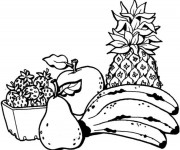 Coloriage et dessins gratuit Fruits facile à imprimer