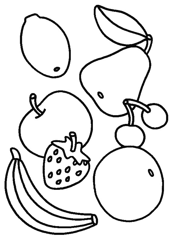 Coloriage Fruits Facile à Colorier Dessin Gratuit à Imprimer