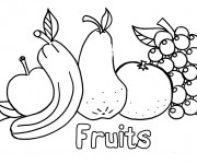 Coloriage Fruits stylisés