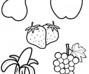 Coloriage Fruits vecteur