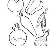 Coloriage L&eacute;gumes maternelles