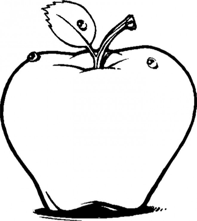 Coloriage et dessins gratuits Une Pomme à imprimer