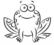 Coloriage Grenouille assise