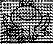 Coloriage Grenouille assise silhouette