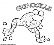 Coloriage Grenouille debout stylisé