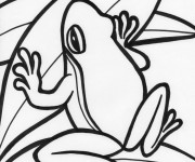 Coloriage et dessins gratuit Grenouille en noir à imprimer