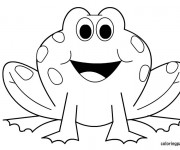 Coloriage et dessins gratuit Grenouille en noir et blanc à imprimer