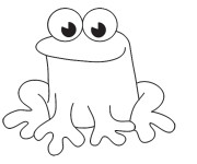 Coloriage Grenouille humoristique
