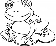 Coloriage Grenouille Kawaii