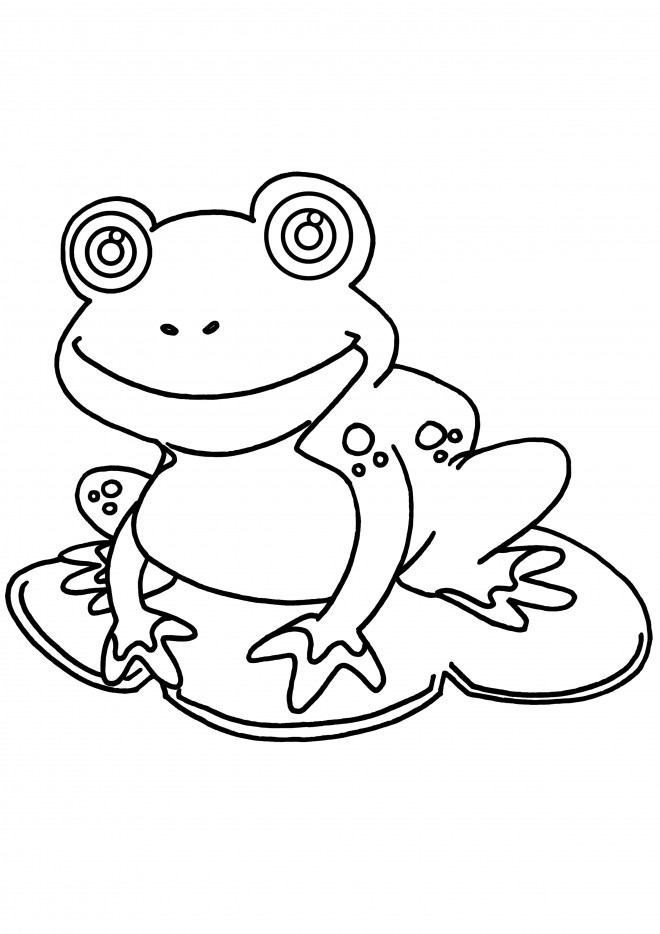 Coloriage Grenouille Kawaii Dessin Gratuit à Imprimer