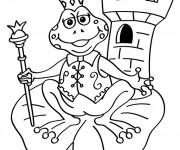 Coloriage Grenouille Reine