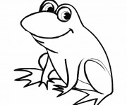 Coloriage et dessins gratuit Grenouille rigolote à imprimer