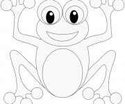 Coloriage et dessins gratuit Grenouille simple à imprimer