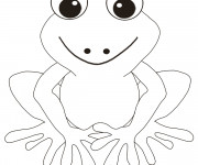 Coloriage Grenouille souriante