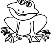 Coloriage Grenouille te regarde