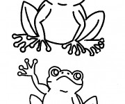 Coloriage Grenouille te salue