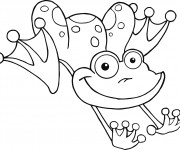 Coloriage Grenouille tout en sautant
