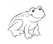 Coloriage et dessins gratuit Grenouille verte à imprimer