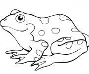Coloriage Grenouille verte tach&eacute;e