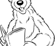 Coloriage Grizzly humoristique