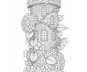 Coloriage et dessins gratuit Chateau en Hortensia à imprimer