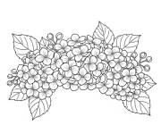 Coloriage Couronne en Hortensia