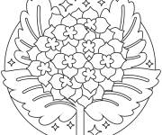 Coloriage et dessins gratuit Croquis de Hortensia à imprimer