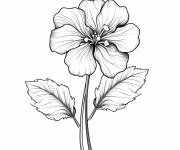Coloriage Hortensia &agrave; la fleur adorable
