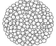 Coloriage Hortensia en forme ronde