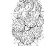 Coloriage Hortensia et dragon