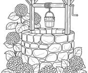 Coloriage Hortensia et le puits