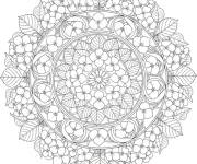 Coloriage Mandala Hortensia