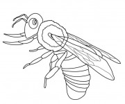 Coloriage et dessins gratuit Abeille simple à imprimer