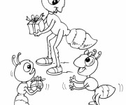 Coloriage Anniversaire de La Fourmi