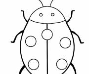 Coloriage et dessins gratuit Coccinelle facile à colorier à imprimer