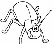 Coloriage et dessins gratuit Insecte rigolo en noir à imprimer