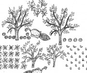 Coloriage Arbres de Jardin