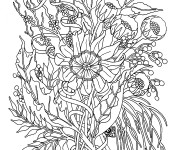 Coloriage et dessins gratuit Fleurs Adultes à imprimer