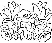 Coloriage Fleurs de jardin pour décoration