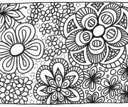 Coloriage Jardin et Fleurs mandala