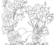 Coloriage Jardin Fleurs cadeaux