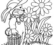 Coloriage Jardin Fleurs et Fruits