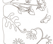 Coloriage Jardin Fleurs facile